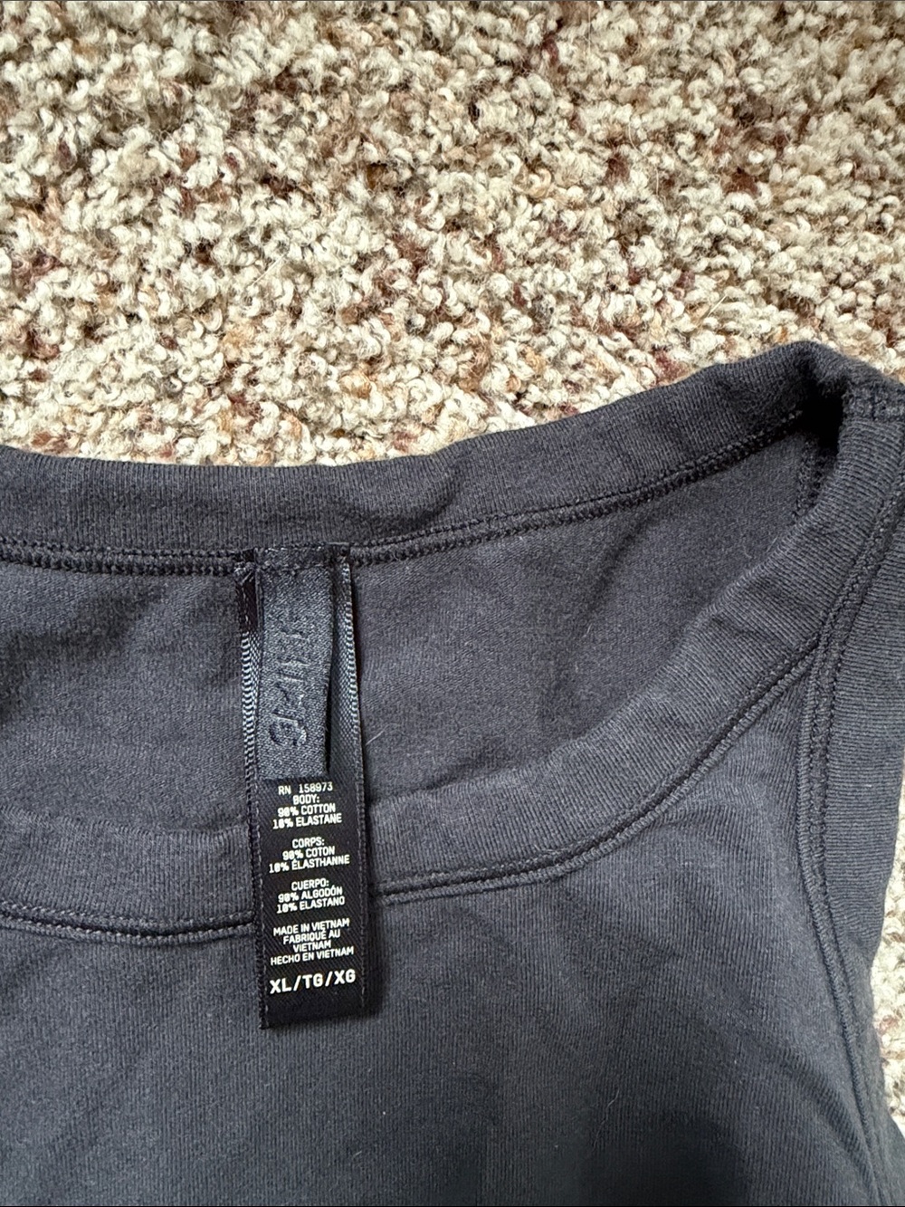 Black Ribbed Tank Top - skims - Picture 2 of 2